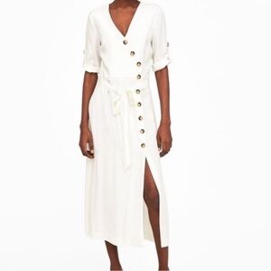 Zara Buttoned Midi Dress